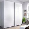 Dmora - Kleiderschrank 2 Türen Saltoro, Kleiderbügel für Schlafzimmer, Mehrzweckschrank, 180x65h204 cm, Glänzendes Weiß Bild 4