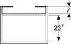 Geberit Renova Plan Unterschrank für Handwaschbecken, 1 Tür, 43,5 x 60,5 x 34,5 cm, 501903, Farbe: weiß / lackiert hochglänzend - 501.903.01.1 Bild 2
