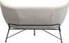 Kare Design Sofa Jacky Teddy 2-Sitzer, Weiß, Pflegeleicht, Weich, Kuschelsofa, Couch, Loveseat, Wohnzimmer, Teddy-Optik, Stahlfüße, Teilzerlegt, 81 x 140 x 83 cm (H/B/T) Bild 5