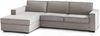 Talamo Italia Ecksofa Beatrice, Made in Italy, Drehbare Öffnung mit Matratze und Lattenrost, Halbinsel mit Stauraum links, mit Standardarmlehnen, Cm: 280x95h90, Farbe Taubengrau Bild 3