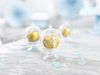 partydeco Geschenkbox, Mini Kuchenständer mit Glocke 5x7cm Kunststoff 3er Set Transparent Bild 4