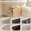 HOMCOM Tablett für Sofas, Bambus, (Rutschfestes Couch Tablett, 1-tlg, Sofaablage), für Getränke, Snacks, Fernbedienung, Naturholz Bild 3
