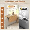 HOMCOM Tablett für Sofas, Bambus, (Rutschfestes Couch Tablett, 1-tlg, Sofaablage), für Getränke, Snacks, Fernbedienung, Naturholz Bild 4
