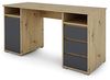 Homexperts Schreibtisch, Eiche-Anthrazit, 138 x 75 x 55 cm (BxHxT) Bild 5