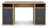 Homexperts Schreibtisch, Eiche-Anthrazit, 138 x 75 x 55 cm (BxHxT) Bild 4
