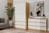CDF Kommode Artisan Weiß Malwa M6 120 mit 6 Schubladen Komode für Wohnzimmer Schlafzimmer Schubladenschrank Malm Kommode Bild 2