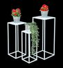 DanDiBo Blumenhocker eckig, Metall, Weiß, 3 Stück, 50 x 18 x 18 cm Bild 5