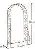 DanDiBo Rosenbogen Metall 254x159 cm Braun 96025 Torbogen Gartentor Eisen Rankhilfe Rankgitter Rundbogen ohne Tür Bild 2