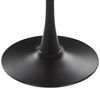 Esszimmertisch Dunkler Holzfarbton Schwarz Rund 90 cm MDF-Platte Metall Modern Minimalistisch Bild 5