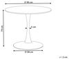 Esszimmertisch Dunkler Holzfarbton Schwarz Rund 90 cm MDF-Platte Metall Modern Minimalistisch Bild 3