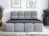 Polsterbett MONAKO 160x200 mit Matratze, Bettkasten und Lattenrost. Farbe: Silber 15 Bild 2