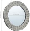 vidaXL Spiegel 70 cm Weide Bild 4