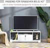 HOMCOM TV-Ständer, TV Schrank, TV-Kommode, Moderner Fernsehtisch mit Schrank und Offene Regale, Spanplatte, Weiß, 120 x 30 x 41 cm Bild 4