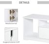 HOMCOM TV-Ständer, TV Schrank, TV-Kommode, Moderner Fernsehtisch mit Schrank und Offene Regale, Spanplatte, Weiß, 120 x 30 x 41 cm Bild 3