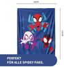 Wolldecke Spidey & Friends 130x170 cm, Sofadecke für Kinder und Teenager, MTOnlinehandel, Fleece-Decke, Überwurf, kuschelweich, passend zur Bettwäsche Bild 2