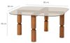 Hanah Home Elegant Coffee Table, 80 x 40 x 80 cm | 100% Tempered Glass & Solid Wood Frame | Walnut & Bronze Finish | Perfect for Modern Living Spaces Bild 2