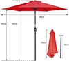Angel Living Sonnenschirm Ø 300 cm, UV-Schutz 50+, Rund, aus Polyester, für den Balkon, den Strand, den Garten oder die Terrasse, 4.7kg Bild 3