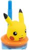 Stor WIEDERVERWENDBARER KINDERBECHER AUS BPA-FREIEM KUNSTSTOFF 430 ML MIT 3D-FIGUR AUF DEM DECKEL | POKEMON DISTORSION, Blau Bild 4