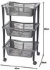 Spetebo Küchenwagen Roll Küchenwagen mit 3 Körben - 69 x 40 x 30 cm, Rollwagen Nischenwagen Regal rollbar - für Küche und Bad Bild 4