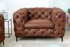 riess-ambiente Chesterfield-Sessel MODERN BAROCK 120cm antik braun · Microfaser-Sessel mit Federkern (Einzelartikel, 1-St), Chesterfield · Ziersteppung · Rundum-Bezug · Lesesessel · Metallfüße Bild 2