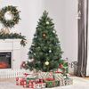 HOMCOM Künstlicher Weihnachtsbaum 180 cm, mit 375 Spitzen, Metallständer, realistisches Aussehen, Nordmanntanne, für Weihnachtsfest, Indoor, Grün Bild 2