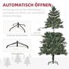 HOMCOM Künstlicher Weihnachtsbaum 180 cm, mit 375 Spitzen, Metallständer, realistisches Aussehen, Nordmanntanne, für Weihnachtsfest, Indoor, Grün Bild 5