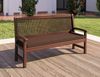 sunnypillow Bankauflage Stuhlkissen mit abnehmbarem Bezug Bankkissen Bankpolster Polsterauflage Auflage für Gartenbank viele Farben und Größen zur Auswahl (150 x 50 x 5 cm, Braun) Bild 2