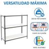 Simonrack Schwerlastregal, Lagerregal, 100 x 110 x 30 cm, Metallregal, Kellerregal, Biegestelle 200 kg, 3 Fachböden, Anthrazit/Weiss - Simonclick Bild 4