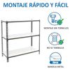 Simonrack Schwerlastregal, Lagerregal, 100 x 110 x 30 cm, Metallregal, Kellerregal, Biegestelle 200 kg, 3 Fachböden, Anthrazit/Weiss - Simonclick Bild 5