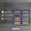 Arebos Schwerlastregal 2er Set | 180 x 90 x 30 cm | 875kg Tragkraft | 0,63 mm | 5 MDF-Platten | Regal Lagerregal Kellerregal Steckregal Werkstattregal | Blau Bild 4