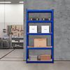 Arebos Schwerlastregal 2er Set | 180 x 90 x 30 cm | 875kg Tragkraft | 0,63 mm | 5 MDF-Platten | Regal Lagerregal Kellerregal Steckregal Werkstattregal | Blau Bild 2