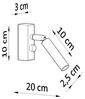 Wandleuchte, Schwarz, Stahl, verstellbarer Spot Bild 5