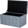Ottomane mit Stauraum Samtstoff grau MICHIGAN Bild 5
