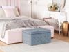 Ottomane mit Stauraum Samtstoff grau MICHIGAN Bild 2