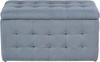Ottomane mit Stauraum Samtstoff grau MICHIGAN Bild 4