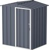 Duramax ECO 5x4 (1.56 m²) Metallgerätehaus, feuerverzinktes Metall gerätehaus - Geräteschuppen, verstärkte Dachkonstruktion, wartungsfreier und wetterfester Metallschuppen, Anthrazit Bild 1