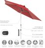 Doppler 'Expert 280 Auto Tilt' Sonnenschirm, Alugestell / Polyester rot, Ø 280 cm Bild 2