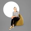 SITTING POINT only by MAGMA Sitzsack ALFA Velours senf XL ca. 220L Bild 4