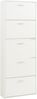 Schuhschrank Sykkylven 169x60x24 cm mit 5 Klappen Weiß [en. casa] Bild 3