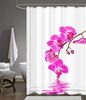 Ekershop Duschvorhang Textil Digitaldruck ORCHIDEEN für Duschstange Breite 120 cm (inkl. Ringe), Höhe 200 cm, wasserabweisend, waschbar, bügelbar Bild 5
