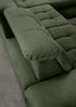Polsterecke >Devland< Schlaffunktion, Stauraum, Cord moosgrün - 273x105x189cm (BxHxT) Bild 5