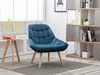 Vente-unique - LUOSTO Sessel SamtStoff Blau - B 79 cm x H 83 cm x L 87 cm Bild 2