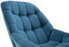 Vente-unique - LUOSTO Sessel SamtStoff Blau - B 79 cm x H 83 cm x L 87 cm Bild 5