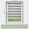 Deswell Doppelrollo Klemmfix ohne Bohren Marmor-Grau B90 x H120 cm (Stoffbreite 86cm) Rollos für Fenster ohne Bohren für Fenster mit Lichtdurchlässig & Verdunkelnd/Höhe Stufenlos Verstellbar Bild 4