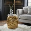 Design Beistelltisch rund 40cm aus Aluminium gold – Couchtisch Alu – kleiner Wohnzimmertisch Metall – Dekotisch Wohnzimmer Handmade Bild 4