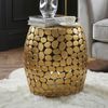 Design Beistelltisch rund 40cm aus Aluminium gold – Couchtisch Alu – kleiner Wohnzimmertisch Metall – Dekotisch Wohnzimmer Handmade Bild 2