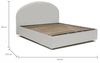 Talamo Italia - Doppelbett Corinne, Bettkasten mit Kunstlederbezug, 100 % Made in Italy, Öffnung vorne, geeignet für Matratzen 160x200 cm, Weiß Bild 2