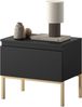 Selsey 'Bemmi' Nachttisch, schwarz mit goldenem Metallgestell ca. 43 x 49 x 32 cm Bild 4