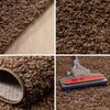 Carpettex 'Unicolor' Hochflor-Teppich, Höhe: 30 mm, Shaggy Langflor, Braun, 60x110 cm (Läufer) Bild 2