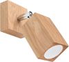 SOLLUX SL. 1035 Wandleuchte KEKE Eiche L: 80, B: 80, H: 200, GU10/40W, dimmbar Bild 1